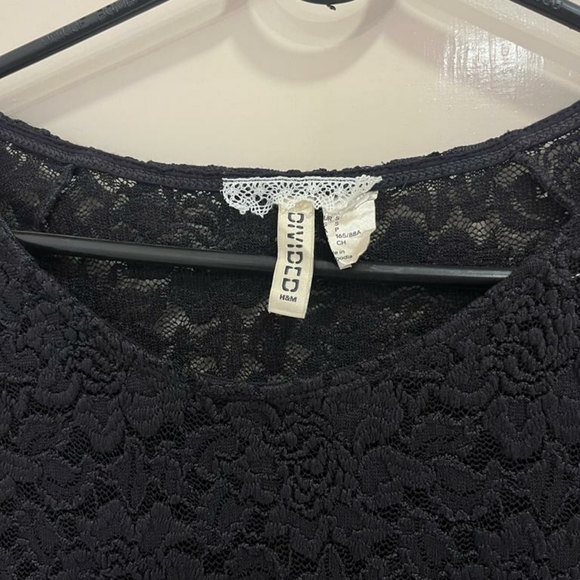H&M DIVIDED black lace top - Picture 2 of 7
